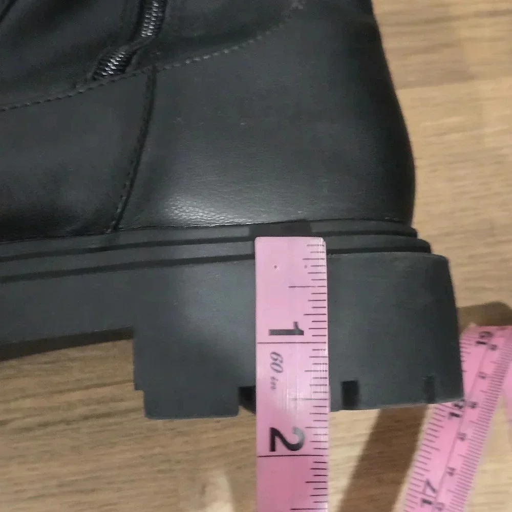 Zara Over The knee 3008/611 Lug Sole Boots Size‎ 40 US 9 Black